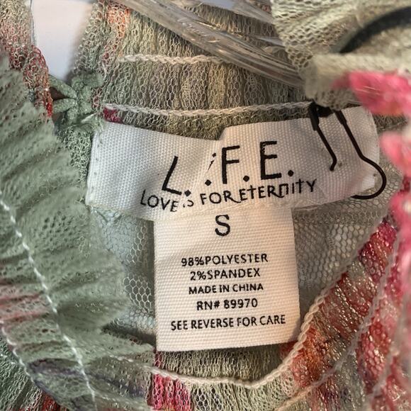 L.I.F.E. Shirt Women Small Sheer Dainty Feminine Boho Fairycore Blouse Mesh Top - Picture 5 of 7